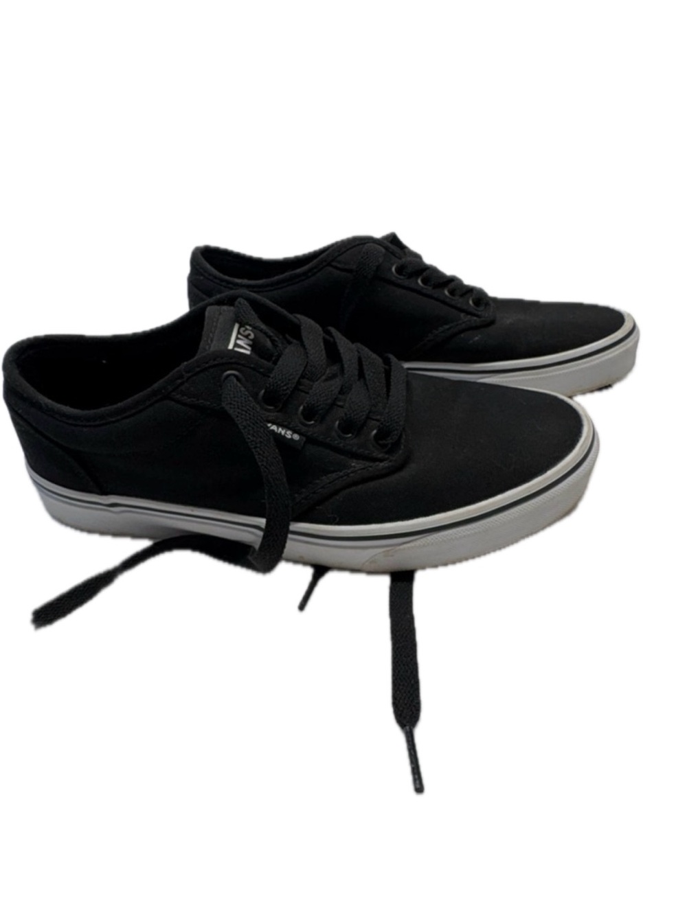 Vans Atwood Low-Top Canvas Sneakers – Triple Black – Excellent Condition! Size 9